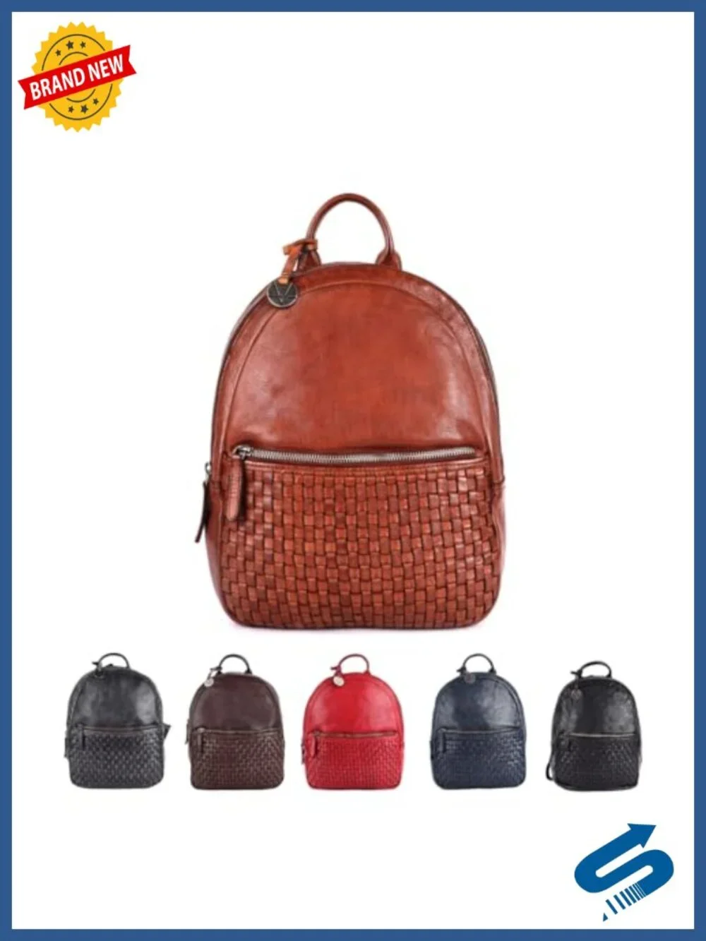 Genuine Leather Backpack for Men & Women, Vintage Style, YKK Zipper